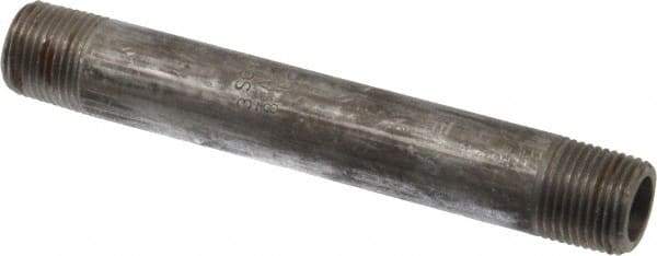 Value Collection - Schedule 80, 3/8" Diam x 4-1/2" Long Black Pipe Nipple - Threaded - Eagle Tool & Supply