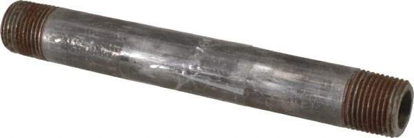 Value Collection - Schedule 80, 3/8" Diam x 5" Long Black Pipe Nipple - Threaded - Eagle Tool & Supply