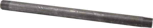 Value Collection - Schedule 80, 3/8" Diam x 10" Long Black Pipe Nipple - Threaded - Eagle Tool & Supply