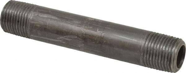 Value Collection - Schedule 80, 1/2" Diam x 4-1/2" Long Black Pipe Nipple - Threaded - Eagle Tool & Supply