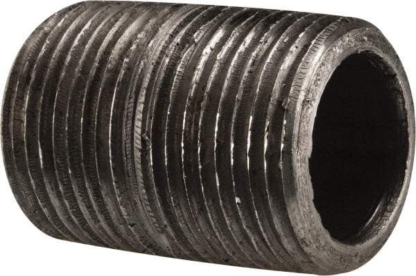 Value Collection - Schedule 80, 3/4" Diam Black Pipe Nipple - Threaded - Eagle Tool & Supply