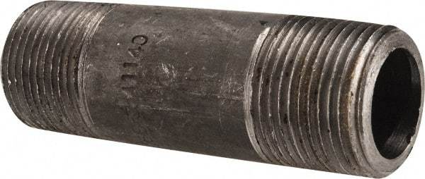 Value Collection - Schedule 80, 3/4" Diam x 3" Long Black Pipe Nipple - Threaded - Eagle Tool & Supply