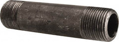 Value Collection - Schedule 80, 3/4" Diam x 4" Long Black Pipe Nipple - Threaded - Eagle Tool & Supply