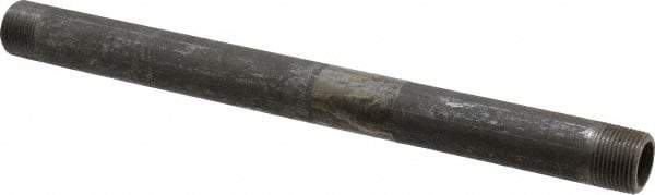 Value Collection - Schedule 80, 3/4" Diam x 12" Long Black Pipe Nipple - Threaded - Eagle Tool & Supply