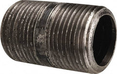 Value Collection - Schedule 80, 1" Diam x 2" Long Black Pipe Nipple - Threaded - Eagle Tool & Supply