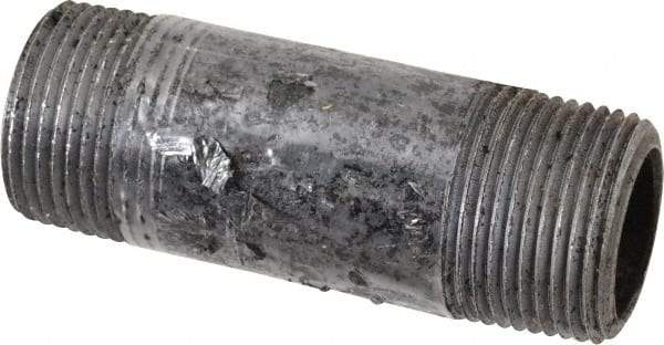 Value Collection - Schedule 80, 1" Diam x 3-1/2" Long Black Pipe Nipple - Threaded - Eagle Tool & Supply