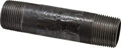 Value Collection - Schedule 80, 1" Diam x 5" Long Black Pipe Nipple - Threaded - Eagle Tool & Supply