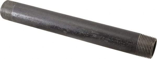 Value Collection - Schedule 80, 1" Diam x 10" Long Black Pipe Nipple - Threaded - Eagle Tool & Supply