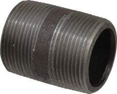 Value Collection - Schedule 80, 1-1/4" Diam x 2" Long Black Pipe Nipple - Threaded - Eagle Tool & Supply