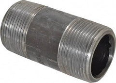 Value Collection - Schedule 80, 1-1/4" Diam x 3" Long Black Pipe Nipple - Threaded - Eagle Tool & Supply