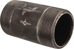 Value Collection - Schedule 80, 2" Diam x 4" Long Black Pipe Nipple - Threaded - Eagle Tool & Supply