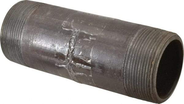 Value Collection - Schedule 80, 2" Diam x 6" Long Black Pipe Nipple - Threaded - Eagle Tool & Supply