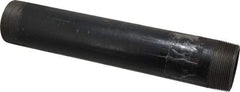 Value Collection - Schedule 80, 2" Diam x 12" Long Black Pipe Nipple - Threaded - Eagle Tool & Supply