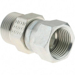 Parker - 1/2" Tube OD, 37° Steel Flared Tube Adapter - 1/2 Female Flare Swivel x ORFS Ends - Eagle Tool & Supply