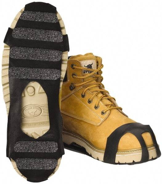 Winter Walking - Size 8-9.5, (Women's Size 9.5-11.5) Overshoe Cleat - Grit Traction, Black - Eagle Tool & Supply