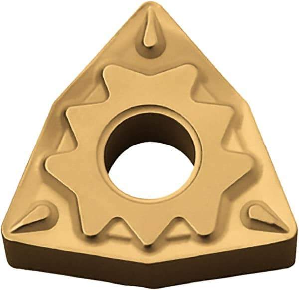 Kyocera - WNMG432 HQ Grade CA5525 Carbide Turning Insert - TiCN/Al2O3/TiN Finish, 80° Trigon, 1/2" Inscr Circle, 3/16" Thick, 1/32" Corner Radius - Eagle Tool & Supply