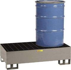 Little Giant - 66 Gal Sump, 2,000 Lb Capacity, 2 Drum, Steel Platform - 51" Long x 26" Wide x 16" High - Eagle Tool & Supply