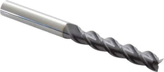 ProMax - 3/8", 2" LOC, 3/8" Shank Diam, 4" OAL, 3 Flute, Solid Carbide Square End Mill - Single End, AlTiN Finish, Spiral Flute, 40° Helix, Centercutting, Right Hand Cut, Right Hand Flute, Series 109 - Eagle Tool & Supply