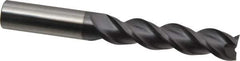 ProMax - 3/4", 3-1/4" LOC, 3/4" Shank Diam, 6" OAL, 3 Flute, Solid Carbide Square End Mill - Single End, AlTiN Finish, Spiral Flute, 40° Helix, Centercutting, Right Hand Cut, Right Hand Flute, Series 109 - Eagle Tool & Supply