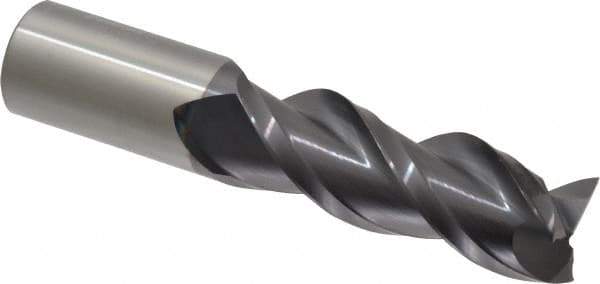 ProMax - 1", 2-3/4" LOC, 1" Shank Diam, 5" OAL, 3 Flute, Solid Carbide Square End Mill - Single End, AlTiN Finish, Spiral Flute, 40° Helix, Centercutting, Right Hand Cut, Right Hand Flute, Series 109 - Eagle Tool & Supply