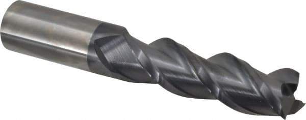 ProMax - 1", 3-3/8" LOC, 1" Shank Diam, 6" OAL, 3 Flute, Solid Carbide Square End Mill - Single End, AlTiN Finish, Spiral Flute, 40° Helix, Centercutting, Right Hand Cut, Right Hand Flute, Series 109 - Eagle Tool & Supply