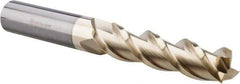ProMax - 1/2", 2" LOC, 1/2" Shank Diam, 4" OAL, 3 Flute, Solid Carbide Square End Mill - Single End, ZrN Finish, Spiral Flute, 40° Helix, Centercutting, Right Hand Cut, Right Hand Flute, Series 109 - Eagle Tool & Supply