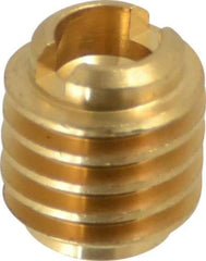 E-Z LOK - #4-40, Brass Knife Insert - 1/4" Drill, 1/4" Hole Diam, 3/8" Long, 1/2" Min Grip - Eagle Tool & Supply