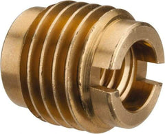 E-Z LOK - 5/16-18, Brass Knife Insert - 1/2" Drill, 1/2" Hole Diam, 5/8" Long, 3/4" Min Grip - Eagle Tool & Supply