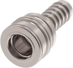 Made in USA - Hose Barb Pneumatic Hose Connector - Brass, 3/8" Body Diam, 3/8" Hose ID - Eagle Tool & Supply