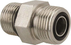 Parker - 1/2" OD, Steel Straight Thread Connector - 9,200 Max Working psi, 7/8" Hex, O-Ring Face Seal/SAE-ORB Ends - Eagle Tool & Supply
