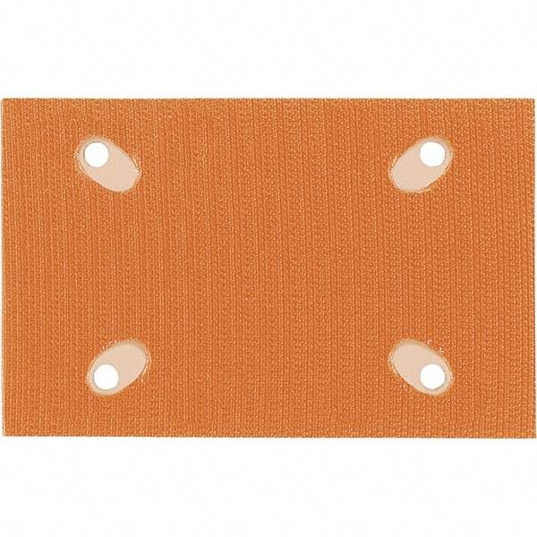 Dynabrade - 5 x 3-1/4" Rectangular Hook Face Backing Pad - Dynabug II Compatible, Screw Attachment, Nonvacuum Pad, 3/8" Thick, Medium Density, Short Nap - Eagle Tool & Supply
