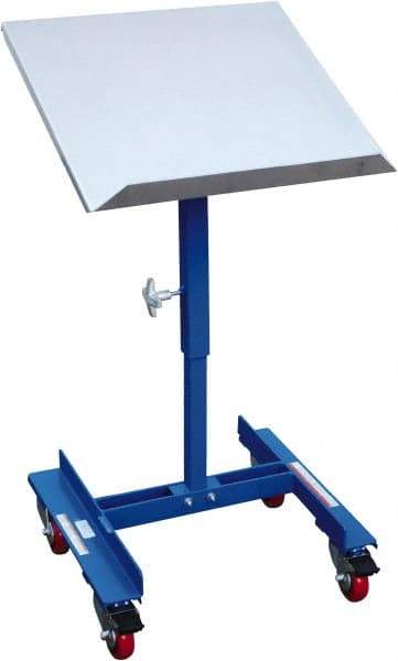 Vestil - Work Table - Steel, Fixed Leg, Blue, 21" Long x 21" Deep x 28" High - Eagle Tool & Supply