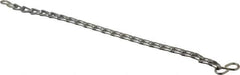 EVER-TITE Coupling Products - 0.105" Diam Stainless Steel Single Jack Chain w/S-Hooks - 30 Lb Load Limit, 14 Links per Foot, #12 - Eagle Tool & Supply