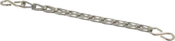 EVER-TITE Coupling Products - Stainless Steel Sash Chain w/S-Hooks - 55 Lb Load Limit, 7 Links per Foot, #6 - Eagle Tool & Supply