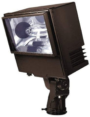 Cooper Lighting - 1 Head, 120/208/240/277 Volt, 250 Watt, Pulse Start Metal Halide Floodlight Fixture - Slipfitter Mounted, 15" Long x 7" Wide x 19" High, Aluminum Housing - Eagle Tool & Supply