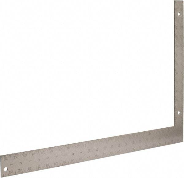 Johnson Level & Tool - 24" Blade Length x 16" Base Length, Anodized Finish, Aluminum Carpenters' Square - 1/8" Graduation, 2" Base Width - Eagle Tool & Supply