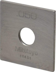 Mitutoyo - 0.05" Square Steel Gage Block - Accuracy Grade 0, Includes Certificate of Inspection - Eagle Tool & Supply