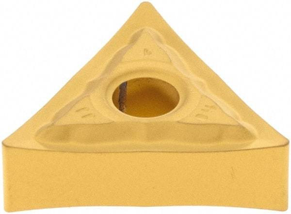Iscar - TNMG331 PP Grade IC9250 Carbide Turning Insert - TiCN/Al2O3/TiN Finish, 60° Triangle, 3/8" Inscr Circle, 3/16" Thick, 1/64" Corner Radius - Eagle Tool & Supply