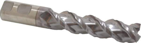 Minicut International - 1" Diam, 4" LOC, 3 Flute Powdered Metal 45° Corner Chamfer Roughing End Mill - TiCN Finish, 6-1/2" OAL, 1" Shank Diam, Single End, Centercutting, 43.5° Helix - Eagle Tool & Supply