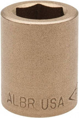 Ampco - 19/32", 1/2" Drive, Standard Hand Socket - 6 Points, 1-3/16" OAL, Aluminum Bronze - Eagle Tool & Supply