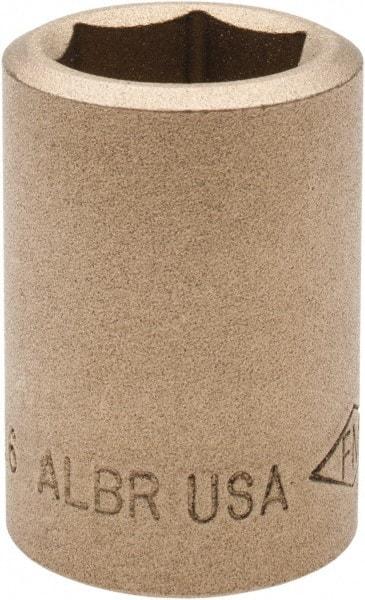 Ampco - 11/16", 1/2" Drive, Standard Hand Socket - 6 Points, 1-7/16" OAL, Aluminum Bronze - Eagle Tool & Supply