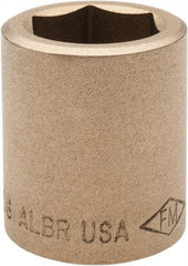 Ampco - 13/16", 1/2" Drive, Standard Hand Socket - 6 Points, 1-7/16" OAL, Aluminum Bronze - Eagle Tool & Supply