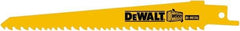 DeWALT - 6" Long x 3/4" Thick, Bi-Metal Reciprocating Saw Blade - Straight Profile, 5 to 8 TPI, Toothed Edge, Tang Shank - Eagle Tool & Supply