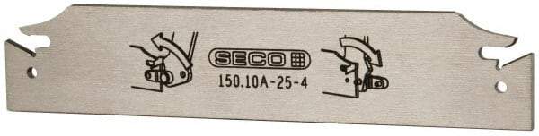 Seco - 0.984" Blade Height, 0.134" Blade Width, 5.91" OAL, Neutral Cut, Double End Indexable Cut-Off Blade - 150.10A Blade, 150.10 Series - Eagle Tool & Supply