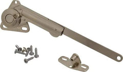 Sugatsune - 8-1/2" OAL x 7/8" Wide, 60 Lb/Inch Capacity, Adjustable Soft Down Stay - Right Side, 5mm Mounting Hole Diam, 90° Max Opening, Nickel Plated Steel & Zinc Alloy - Eagle Tool & Supply