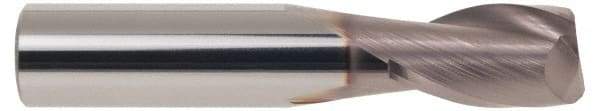 SGS - 3/4", 1" LOC, 3/4" Shank Diam, 3" OAL, 2 Flute, Solid Carbide Square End Mill - Single End, TiCN Finish, Spiral Flute, 30° Helix, Centercutting, Right Hand Cut, Right Hand Flute, Series 17 - Eagle Tool & Supply
