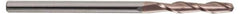 SGS - 1" Diam, 2-1/4" LOC, 2 Flute Solid Carbide Ball End Mill - TiCN Finish, Single End, 5" OAL, 1" Shank Diam, Spiral Flute - Eagle Tool & Supply
