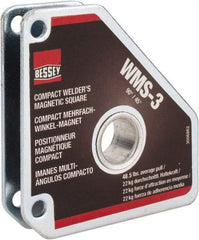 Bessey - 3-3/8" Wide x 5/8" Deep x 3-3/8" High Magnetic Welding & Fabrication Square - 48.5 Lb Average Pull Force - Eagle Tool & Supply