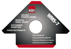 Bessey - 4-3/4" Wide x 9/16" Deep x 3-1/4" High Magnetic Welding & Fabrication Square - 41 Lb Average Pull Force - Eagle Tool & Supply