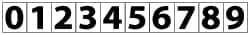 NMC - Magnetic Number Set - Black on White, 10 Piece - Eagle Tool & Supply